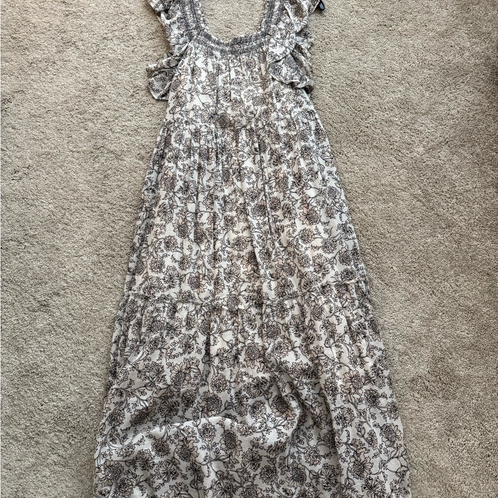 Free People Black and White Floral Maxi Dress